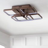 Sebastian 17.5" Integrated LED Metal Flush Mount Ceiling Light - JONATHAN Y