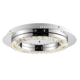 Cristal  Integrated Iron/Crystal Glam LED Flush Mount - JONATHAN Y
