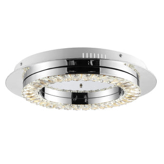 Cristal  Integrated Iron/Crystal Glam LED Flush Mount - JONATHAN Y