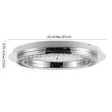 Cristal  Integrated Iron/Crystal Glam LED Flush Mount - JONATHAN Y