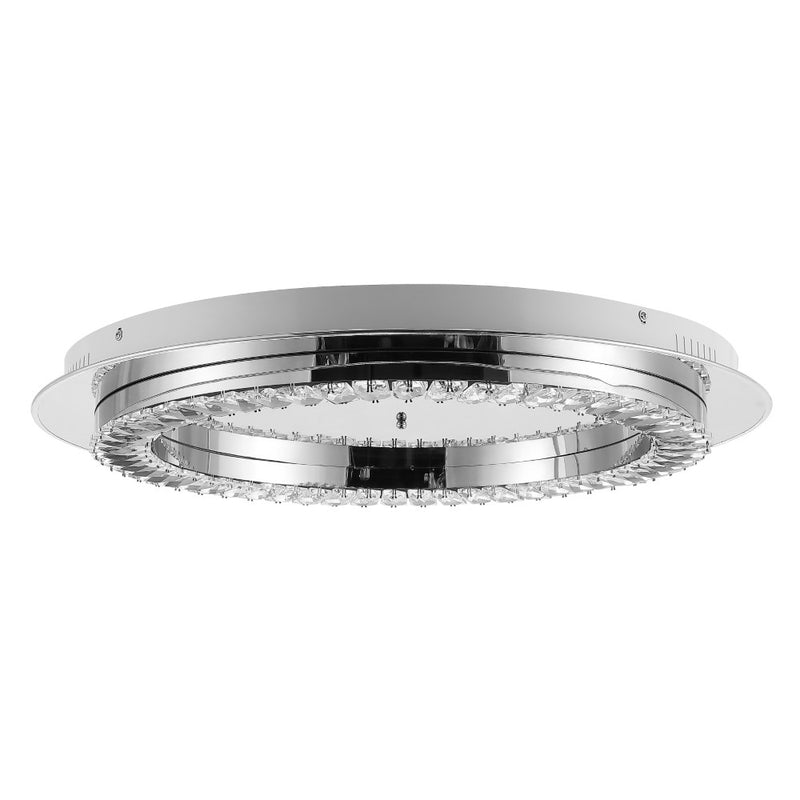 Cristal  Integrated Iron/Crystal Glam LED Flush Mount - JONATHAN Y