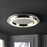 Cristal  Integrated Iron/Crystal Glam LED Flush Mount - JONATHAN Y