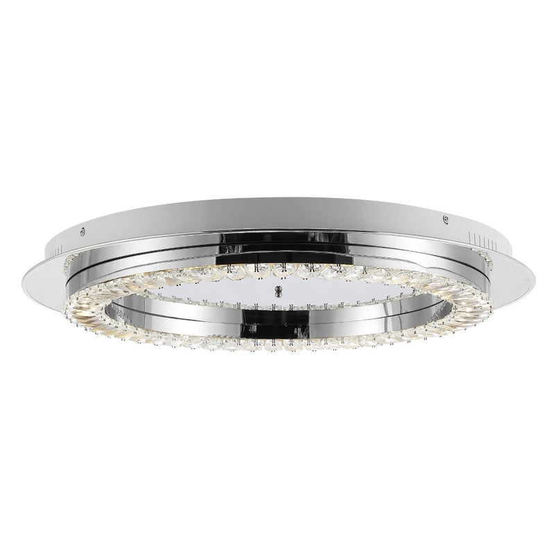 Cristal  Integrated Iron/Crystal Glam LED Flush Mount - JONATHAN Y