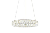 Reese 15.7" Adjustable Integrated LED Metal/Crystal Pendant Pendant - JONATHAN Y
