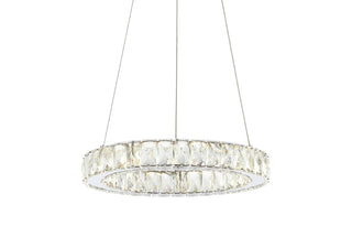 Reese 15.7" Adjustable Integrated LED Metal/Crystal Pendant Pendant - JONATHAN Y