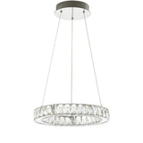 Reese 15.7" Adjustable Integrated LED Metal/Crystal Pendant Pendant - JONATHAN Y