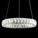 Reese 15.7" Adjustable Integrated LED Metal/Crystal Pendant Pendant - JONATHAN Y