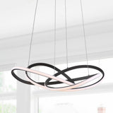 Alexia 25" Abstract Integrated LED Metal Adjustable Pendant - JONATHAN Y