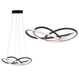 Alexia 25" Abstract Integrated LED Metal Adjustable Pendant - JONATHAN Y
