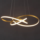Alexia 25" Abstract Integrated LED Metal Adjustable Pendant - JONATHAN Y