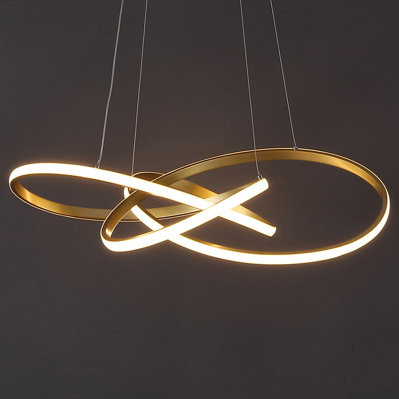 Alexia 25" Abstract Integrated LED Metal Adjustable Pendant - JONATHAN Y