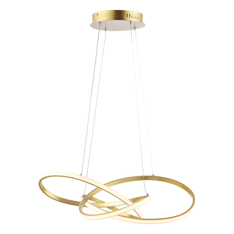 Alexia 25" Abstract Integrated LED Metal Adjustable Pendant - JONATHAN Y