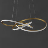 Alexia 25" Abstract Integrated LED Metal Adjustable Pendant - JONATHAN Y