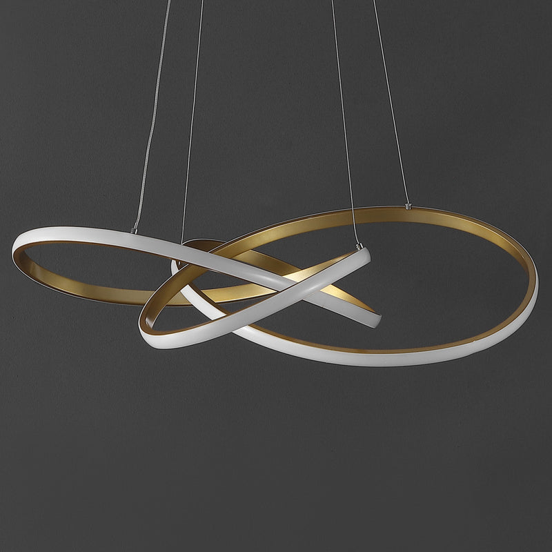 Alexia 25" Abstract Integrated LED Metal Adjustable Pendant - JONATHAN Y
