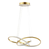 Alexia 25" Abstract Integrated LED Metal Adjustable Pendant - JONATHAN Y