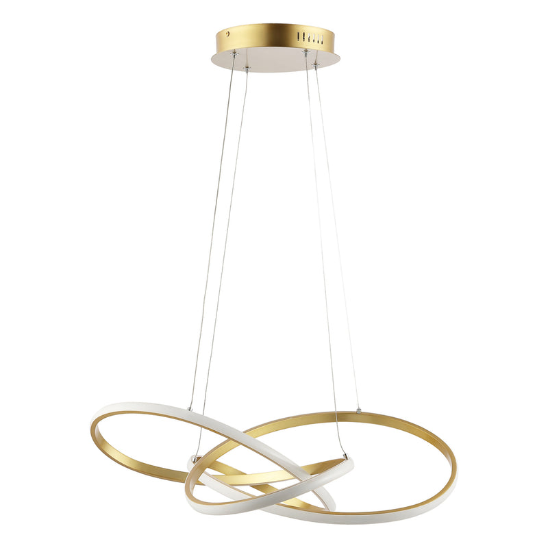 Alexia 25" Abstract Integrated LED Metal Adjustable Pendant - JONATHAN Y