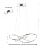 Alexia 25" Abstract Integrated LED Metal Adjustable Pendant