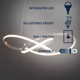 Alexia 25" Abstract Integrated LED Metal Adjustable Pendant