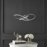 Alexia 25" Abstract Integrated LED Metal Adjustable Pendant - JONATHAN Y