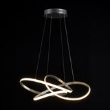 Alexia 25" Abstract Integrated LED Metal Adjustable Pendant - JONATHAN Y