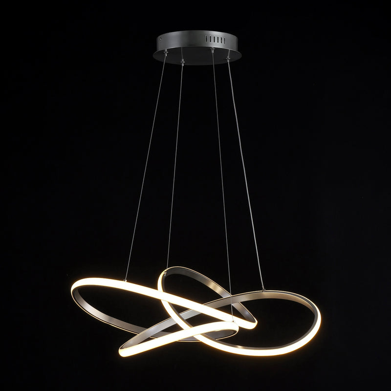 Alexia 25" Abstract Integrated LED Metal Adjustable Pendant - JONATHAN Y