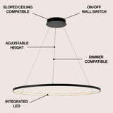 Brice  Modern Contemporary Iron Integrated LED Pendant