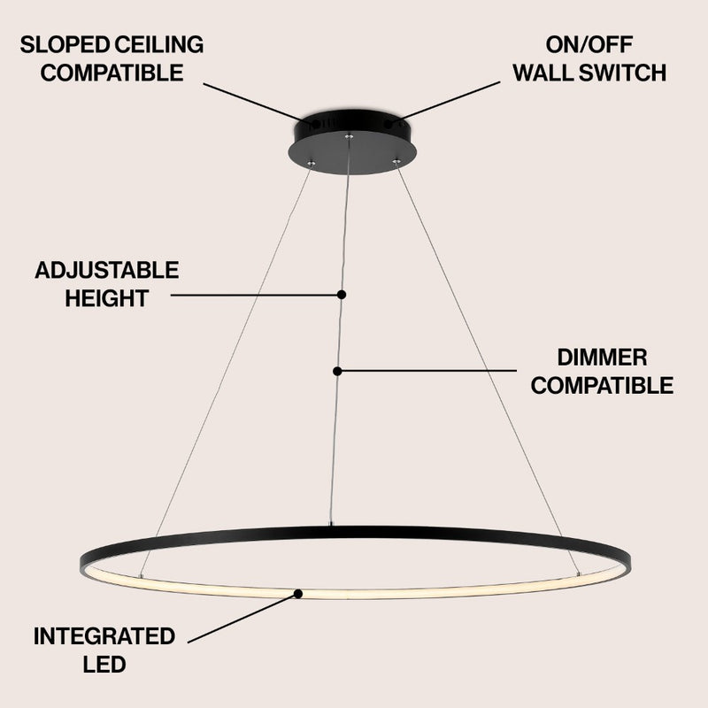 Brice  Modern Contemporary Iron Integrated LED Pendant