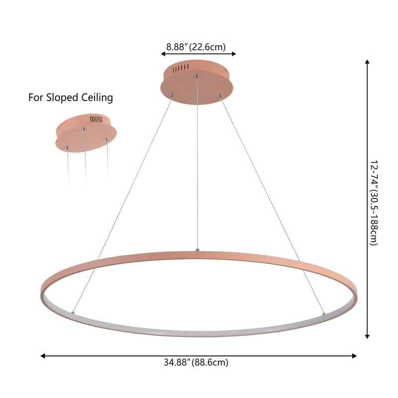 Brice  Modern Contemporary Iron Integrated LED Pendant