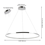 Brice  Modern Contemporary Iron Integrated LED Pendant