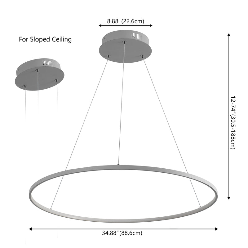 Brice  Modern Contemporary Iron Integrated LED Pendant