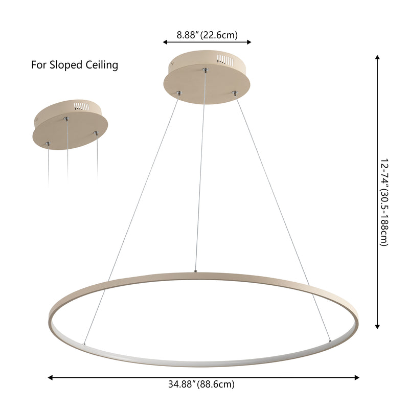 Brice  Modern Contemporary Iron Integrated LED Pendant