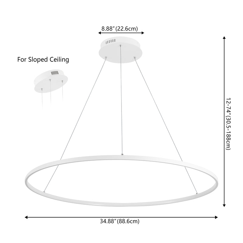 Brice  Modern Contemporary Iron Integrated LED Pendant