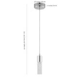Bolha 4.75" Bubble Acrylic/Iron Modern Minimalist Integrated LED Pendant - JONATHAN Y