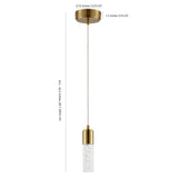 Bolha 4.75" Bubble Acrylic/Iron Modern Minimalist Integrated LED Pendant - JONATHAN Y