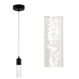 Bolha 4.75" Bubble Acrylic/Iron Modern Minimalist Integrated LED Pendant - JONATHAN Y