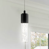 Bolha 4.75" Bubble Acrylic/Iron Modern Minimalist Integrated LED Pendant - JONATHAN Y