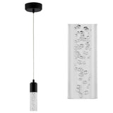 Bolha 4.75" Bubble Acrylic/Iron Modern Minimalist Integrated LED Pendant - JONATHAN Y