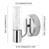 Bolha Minimalist Modern Bubble Acrylic/Iron Integrated LED Vanity Light - JONATHAN Y
