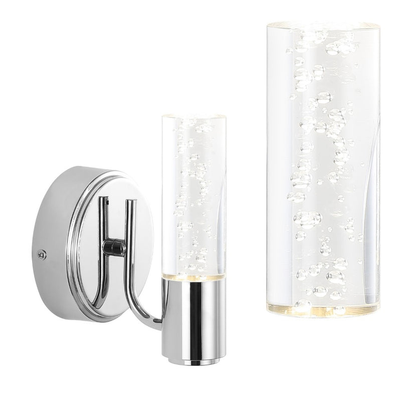 Bolha Minimalist Modern Bubble Acrylic/Iron Integrated LED Vanity Light - JONATHAN Y