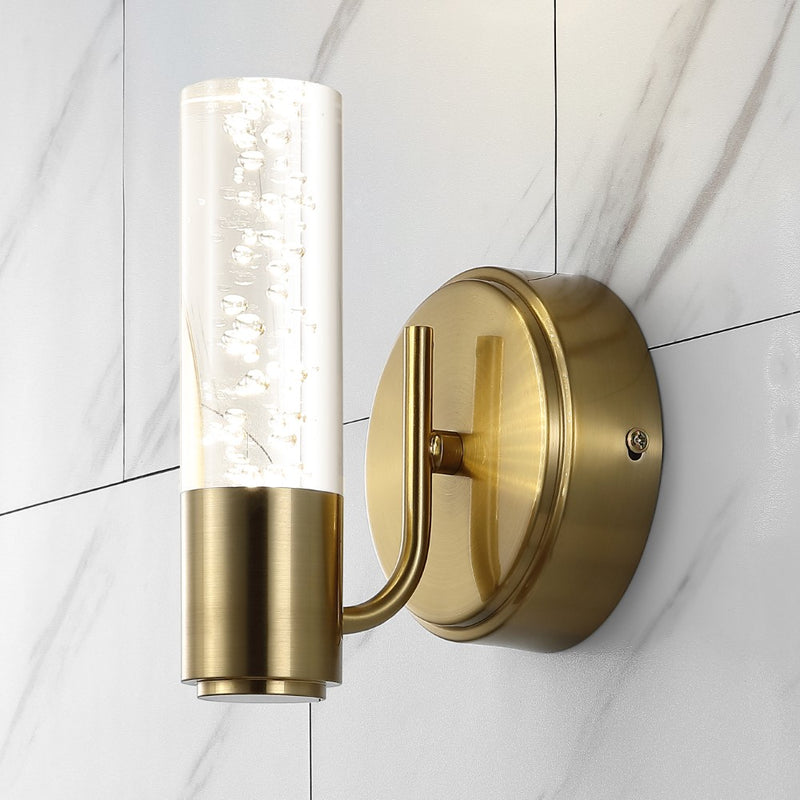 Bolha Minimalist Modern Bubble Acrylic/Iron Integrated LED Vanity Light - JONATHAN Y