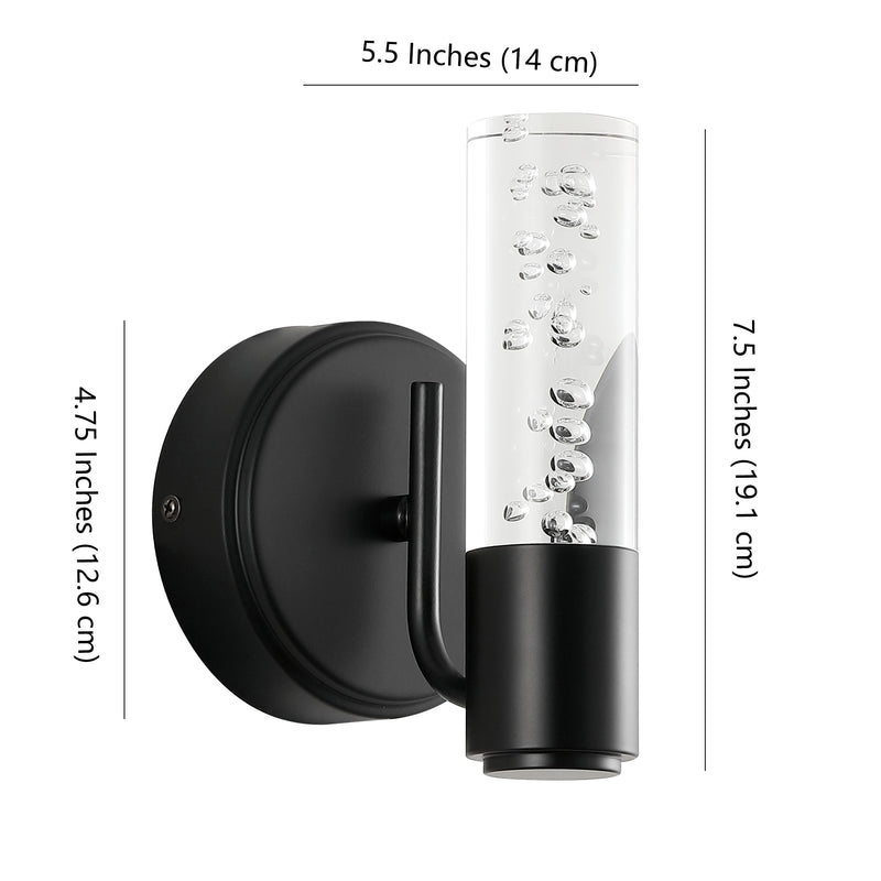 Bolha Minimalist Modern Bubble Acrylic/Iron Integrated LED Vanity Light