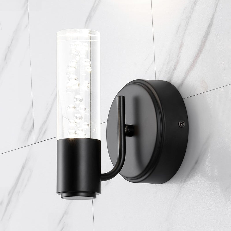 Bolha Minimalist Modern Bubble Acrylic/Iron Integrated LED Vanity Light - JONATHAN Y