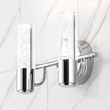 Bolha Minimalist Modern Bubble Acrylic/Iron Integrated LED Vanity Light - JONATHAN Y