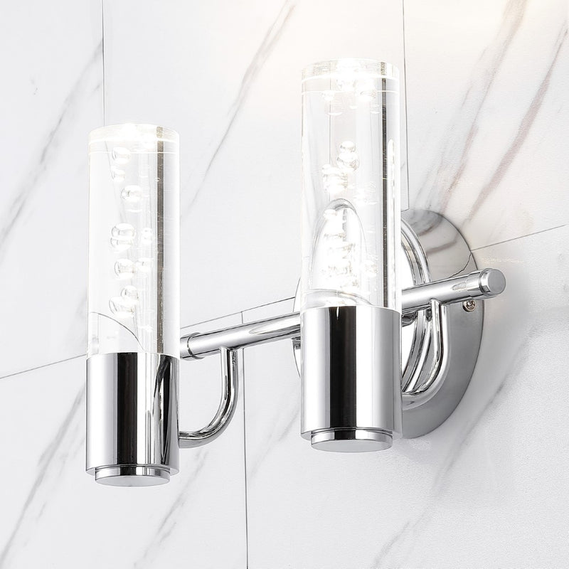 Bolha Minimalist Modern Bubble Acrylic/Iron Integrated LED Vanity Light - JONATHAN Y