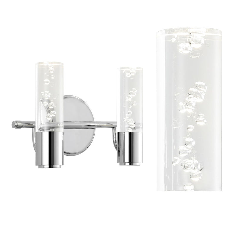 Bolha Minimalist Modern Bubble Acrylic/Iron Integrated LED Vanity Light - JONATHAN Y