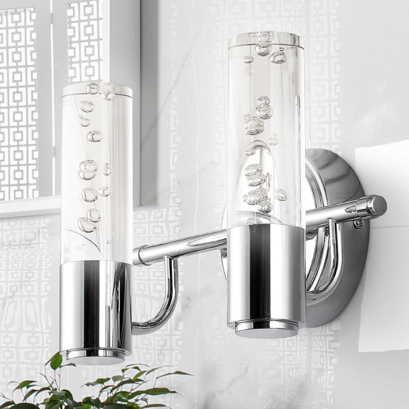 Bolha Minimalist Modern Bubble Acrylic/Iron Integrated LED Vanity Light - JONATHAN Y