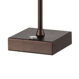 Oscar 12.5" Modern Industrial Rechargeable/Cordless Iron/Acrylic Integrated LED Table Lamp with Ribbed Shade - JONATHAN Y