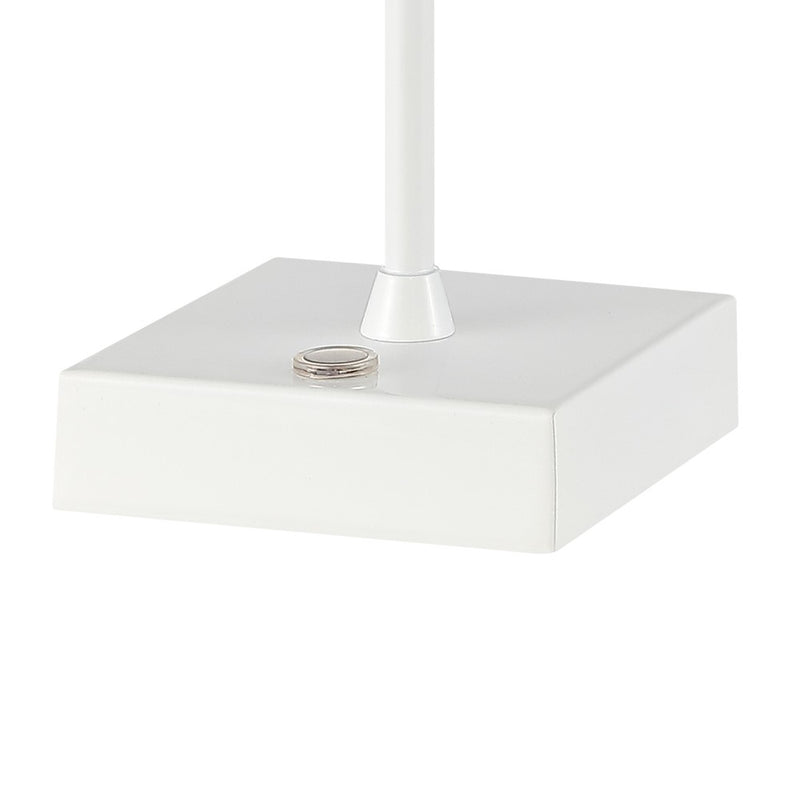 Oscar 12.5" Modern Industrial Rechargeable/Cordless Iron/Acrylic Integrated LED Table Lamp with Ribbed Shade - JONATHAN Y