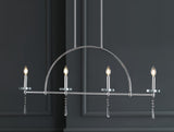 Doris 41" Linear Metal/Crystal LED Pendant - JONATHAN Y