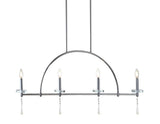 Doris 41" Linear Metal/Crystal LED Pendant - JONATHAN Y